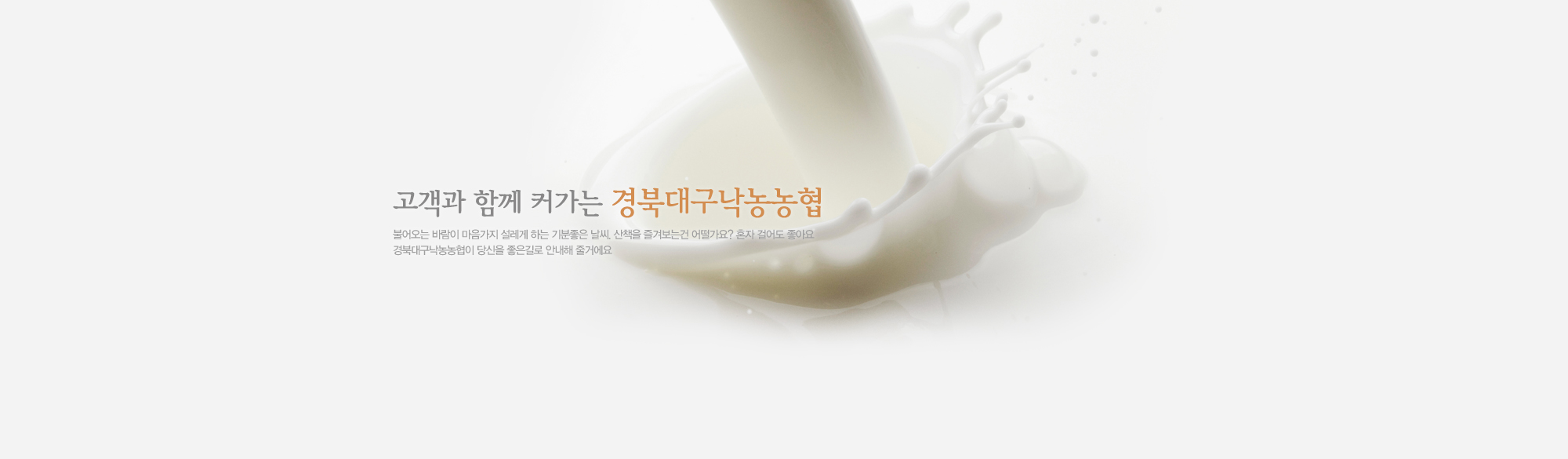 고객과 함께하는 경북대구낙농농협-우유